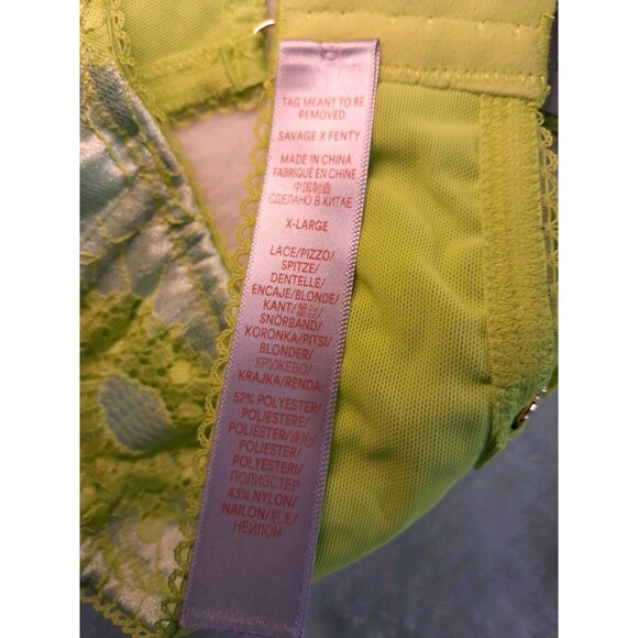 Savage Fenty Perfect Poppies Lace Bralette Seashell Poppylicious Size XL NWT - Picture 5 of 10